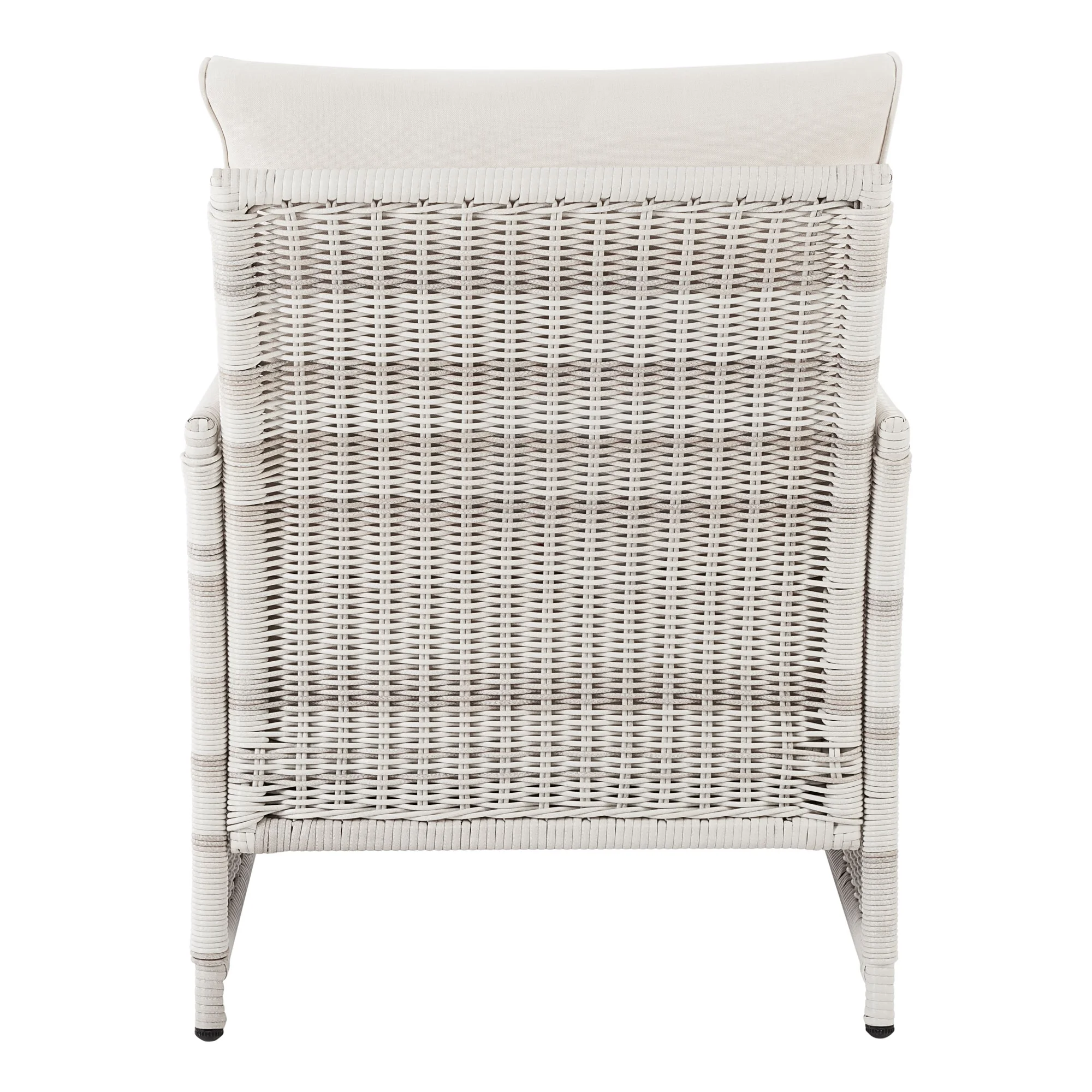 Better Homes & Gardens Paige Outdoor Wicker Stationary Lounge Chairs, Set of 2, White Better Homes & Gardens Paige Outdoor Wicker Stationary Lounge Chairs, Set of 2, White - Image 5