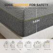 MLILY Ego Gray 14 inch Full Size Mattress, Gel Memory Foam Mattress in a Box