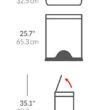 simplehuman 50 Liter, 13.0 Gallon Rectangular Kitchen Step Trash Can, Brushed Stainless Steel