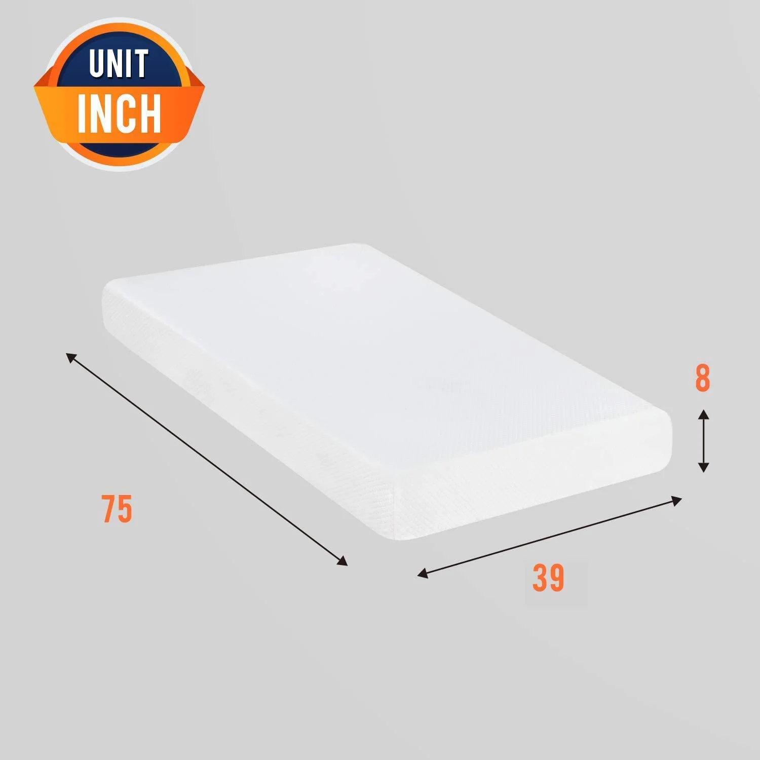 FDW Memory Foam Mattress 8 inch Twin Size Gel Mattress for Cool Sleep Pressure Relief CertiPUR-US Certified FDW Memory Foam Mattress 8 inch Twin Size Gel Mattress for Cool Sleep Pressure Relief CertiPUR-US Certified - Image 5