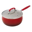 The Pioneer Woman 25-Piece Ceramic Nonstick Aluminum Cookware Set, Ombre Red
