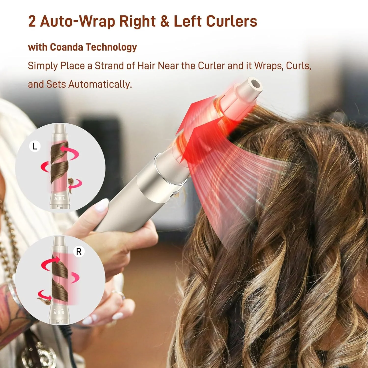 RACCOMB High Speed Hair Dryer Brush, 5 in 1 Blow Dryer Brush with Negative Ion RACCOMB High Speed Hair Dryer Brush, 5 in 1 Blow Dryer Brush with Negative Ion - Image 2