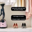 SALAV GS18-DJ Standing Garment Steamer with Roll Wheels for Easy Movement, 1500 watts, White