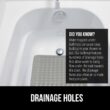 GORILLA GRIP Patented Bath Tub Shower Mat, 35x16 Washable Bathtub Floor Mats, Gray Opaque