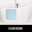 GORILLA GRIP Patented Bath Tub Shower Mat, 35x16 Washable Bathtub Floor Mats, Suction Cups and Drain Holes to Keep Tubs Clean, Blue