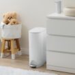 simplehuman Diaper Can with Odorsorb System (Odorsorb Pods and Odorsorb Liners), 18 Liter/ 4.8 Gallon, White Stainless Steel