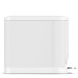 simplehuman 10 Liter / 2.6 Gallon Butterfly Lid Bathroom Step Trash Can, White Steel