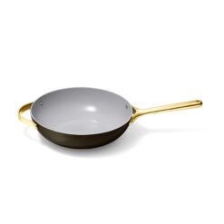 Caraway Non-Stick Stir Fry Pan - 12” Wok-Inspired Pan - Free From Forever Chemicals - High-Sloped Walls - Stainless Steel Handles - Black