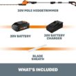 WORX WG252 20V 20" Cordless Hedge Trimmer, Reach Up to 12 Feet, Extended Pole – Battery & Charger Included WORX WG252 20V 20" Cordless Hedge Trimmer, Reach Up to 12 Feet, Extended Pole – Battery & Charger Included