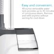 Steamfast SF-562 Canister Garment Steamer, 96 Minute Run-Time, 2 Steam Settings, Adjustable, Removable Tank, White