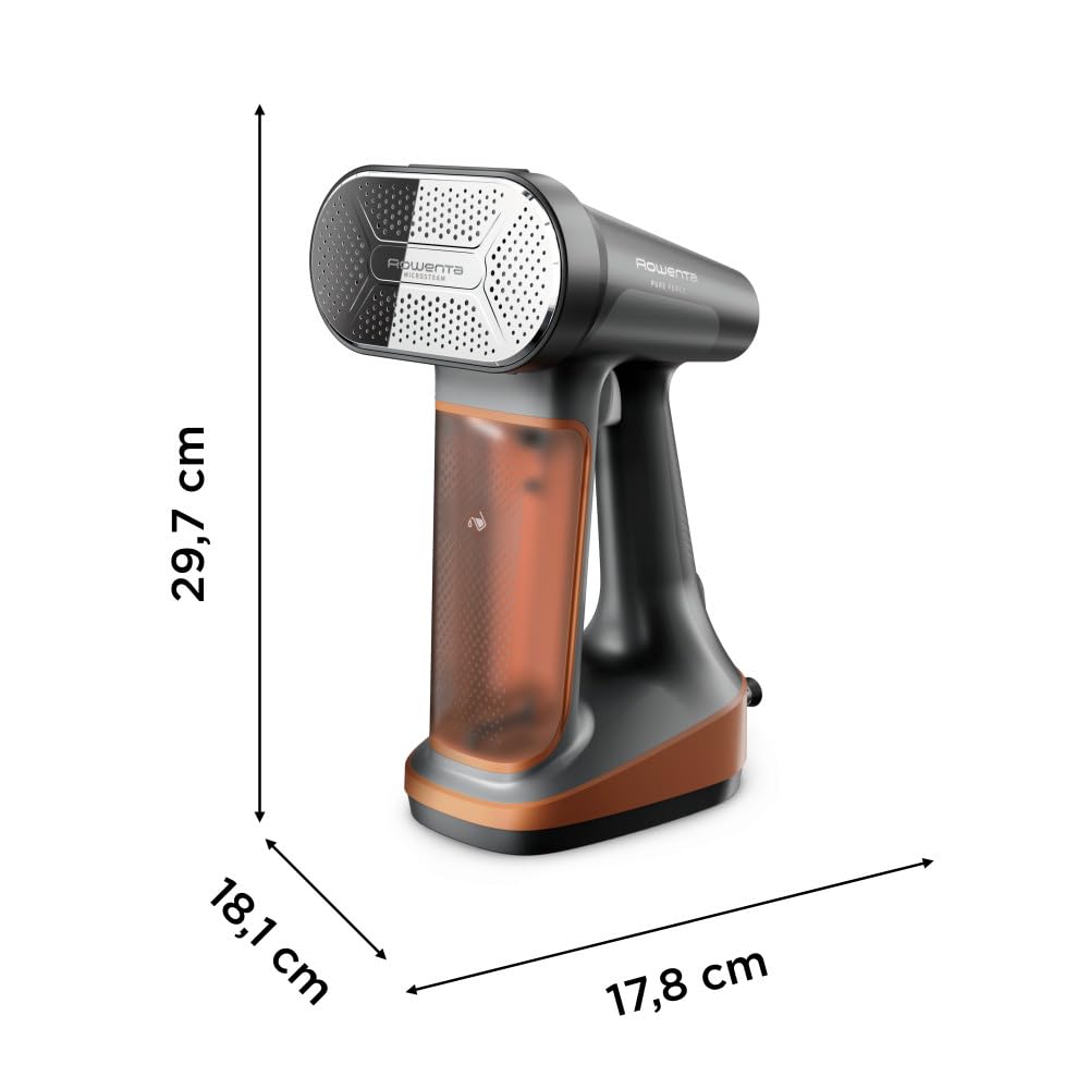 Rowenta Iron Steamer for Clothes, 3in1 Hand Held Steamers, Clothing Steamer, Ironing, 7.1 Oz Tank, 1875 Watts, Black & Copper Rowenta Iron Steamer for Clothes, 3in1 Hand Held Steamers, Clothing Steamer, Ironing, 7.1 Oz Tank, 1875 Watts, Black & Copper - Image 13