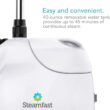 Steamfast SF-407 Canister Fabric Steamer, With Telescopic Pole and Fabric Brush, 45 Second Heat Up Time, White
