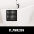 GORILLA GRIP Patented Bath Tub Shower Mat, 35x16 Washable Bathtub Floor Mats, Suction Cups and Drain Holes to Keep Tubs Clean, Black