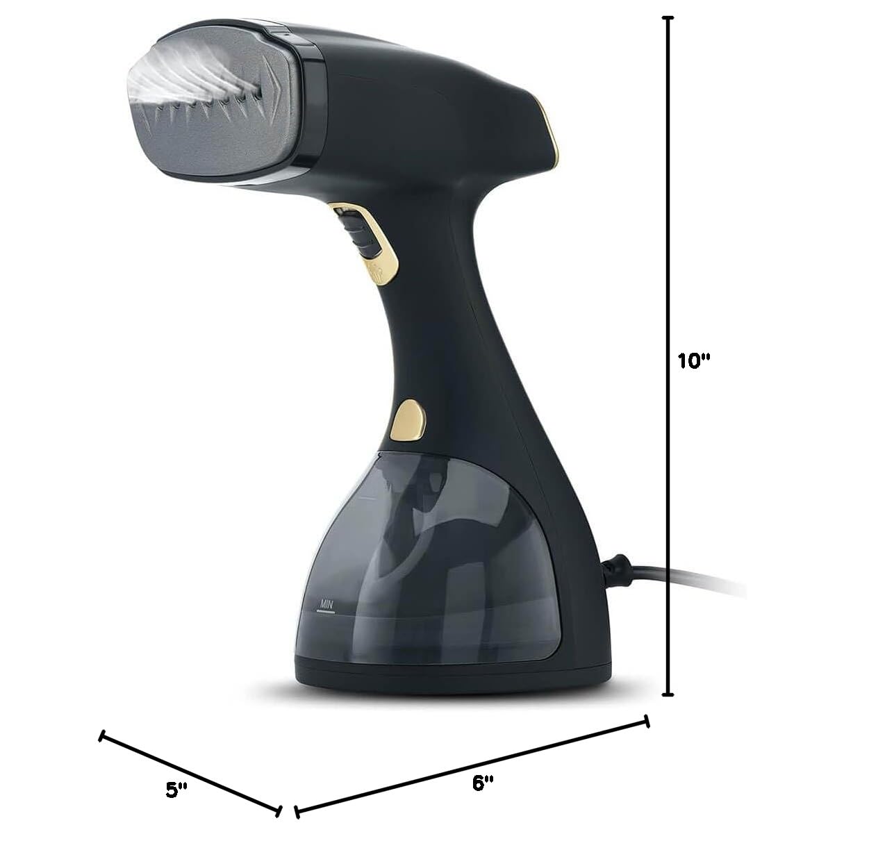 Electrolux Steamer for Clothes, 1500 Watt Portable Handheld Fabric and Garment Steamer with Lint Remover & Fabric Brush, Black Electrolux Steamer for Clothes, 1500 Watt Portable Handheld Fabric and Garment Steamer with Lint Remover & Fabric Brush, Black - Image 2