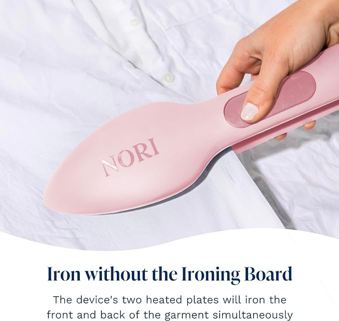 Nori Press Travel Steam Iron - Handheld Iron With Optional Steam Feature - No Ironing Board Required - Pink Nori Press Travel Steam Iron - Handheld Iron With Optional Steam Feature - No Ironing Board Required - Pink - Image 6
