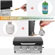 Sophia & William 3-Burners Gas Griddle Portable Flat Table Top BBQ Grill 24,000 BTU