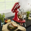 KitchenAid Deluxe 4.5 Stand Mixer, Empire Red with Flat Beater, Dough Hook, Whip