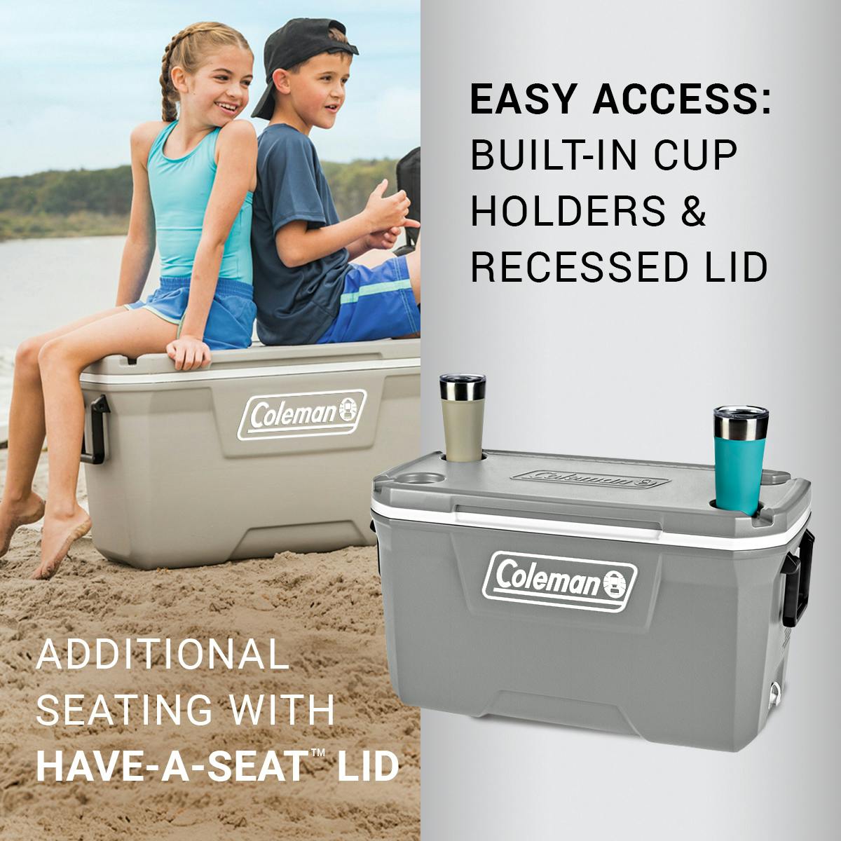Coleman Classic Series 70-Quart Hard Cooler, Rock Coleman Classic Series 70-Quart Hard Cooler, Rock - Image 5