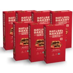 Nature’s Bakery Whole Wheat Fig Bars, Strawberry, Real Fruit, Vegan, Non-GMO, Snack bar, 7 boxes with 12 twin packs (84 twin packs)