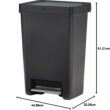 Rubbermaid Premier Series II Step-on Trash Can for Home and Kitchen, for Home/Kitchen/Hotel/Lobby/Office