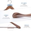 Nature Smile Luxury Wooden Suit Hangers 6 Pack Wood Coat Hangers Jacket Outerwear Shirt Hangers (Retro Color) Nature Smile Luxury Wooden Suit Hangers 6 Pack Wood Coat Hangers Jacket Outerwear Shirt Hangers (Retro Color)