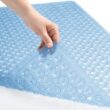 GORILLA GRIP Patented Bath Tub Shower Mat, 35x16 Washable Bathtub Floor Mats, Suction Cups and Drain Holes to Keep Tubs Clean, Blue