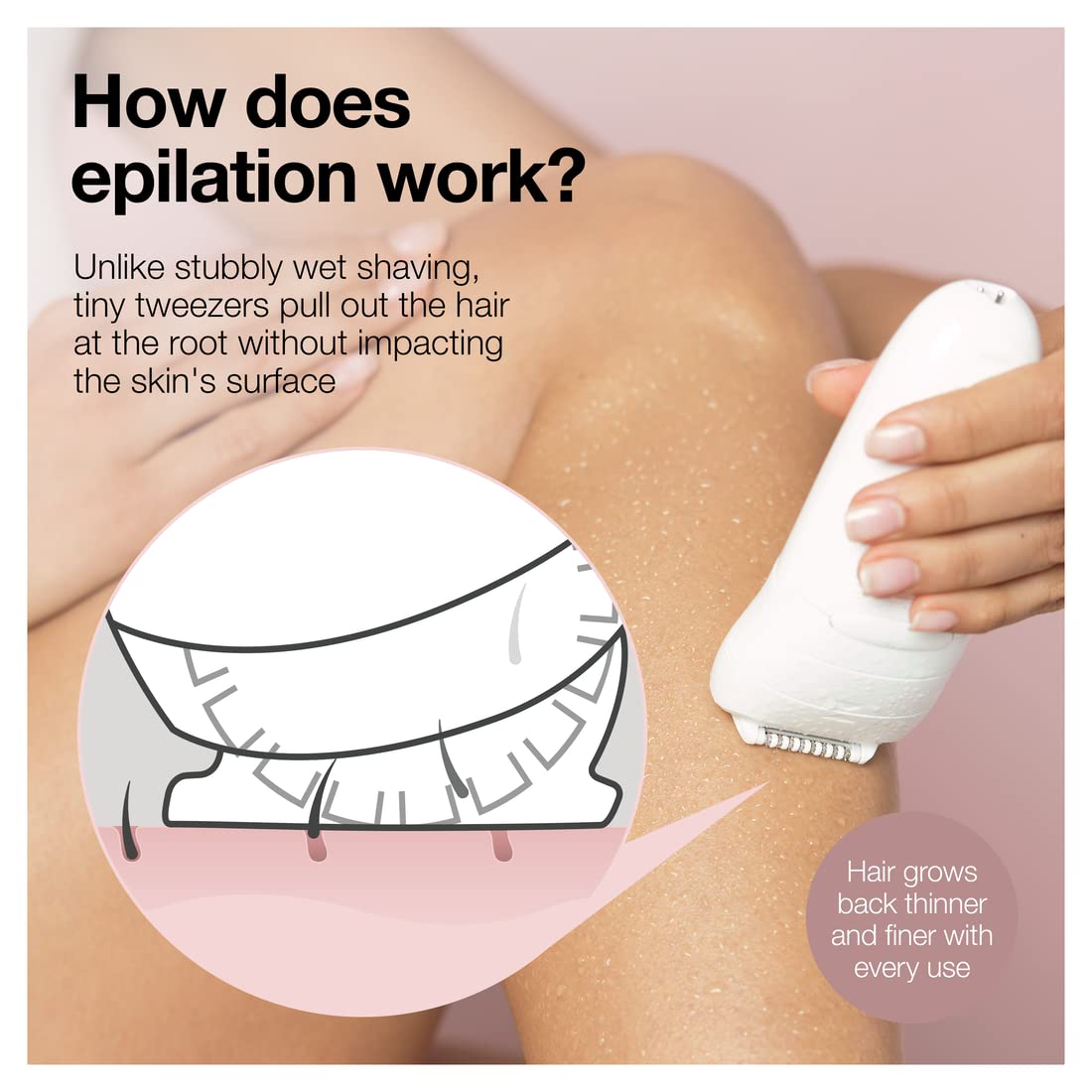 Braun Epilator Silk-épil 5 5-810, Hair Removal Device, Epilator for Women, Shaver & Bikini Trimmer, Cordless, Rechargeable, Wet & Dry Braun Epilator Silk-épil 5 5-810, Hair Removal Device, Epilator for Women, Shaver & Bikini Trimmer, Cordless, Rechargeable, Wet & Dry - Image 4