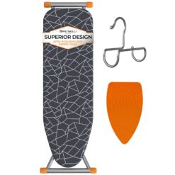 Bartnelli Ironing Board, Space-Saving and Ultimate Iron Board Experience 13x43 Reinforced Steel Legs, Adjustable Height