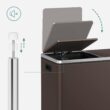SONGMICS Trash Can, 2 x 8 Gallon (2 x 30 L) Garbage Can for Kitchen, Brown ULTB60BR