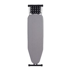 Deluxe Ironing Board with Heat Resistant Cover and Thicken Felt Pad, Heavy Sturdy Legs, Full Size Hanger Iron Board, Foldable (L-Grey)