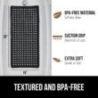 GORILLA GRIP Patented Bath Tub Shower Mat, 35x16 Washable Bathtub Floor Mats, Suction Cups and Drain Holes to Keep Tubs Clean, Black