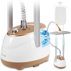 HAPAIS Steamer for Clothes,1800W Standing Garment Steamer with Adjustable Double Rod, Clothes Steamers with 10 Ironing Modes