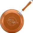 Rachael Ray Cucina Nonstick Cookware Pots and Pans Set, 12 Piece, Pumpkin Orange