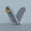 Joseph Joseph Folding Tabletop Ironing Board with Iron Holder, Compact, Space-Saving, Grey/Yellow