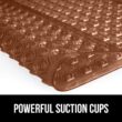 GORILLA GRIP Patented Bath Tub Shower Mat, 35x16 Washable Bathtub Floor Mats, Suction Cups and Drain Holes to Keep Tubs Clean, Brown