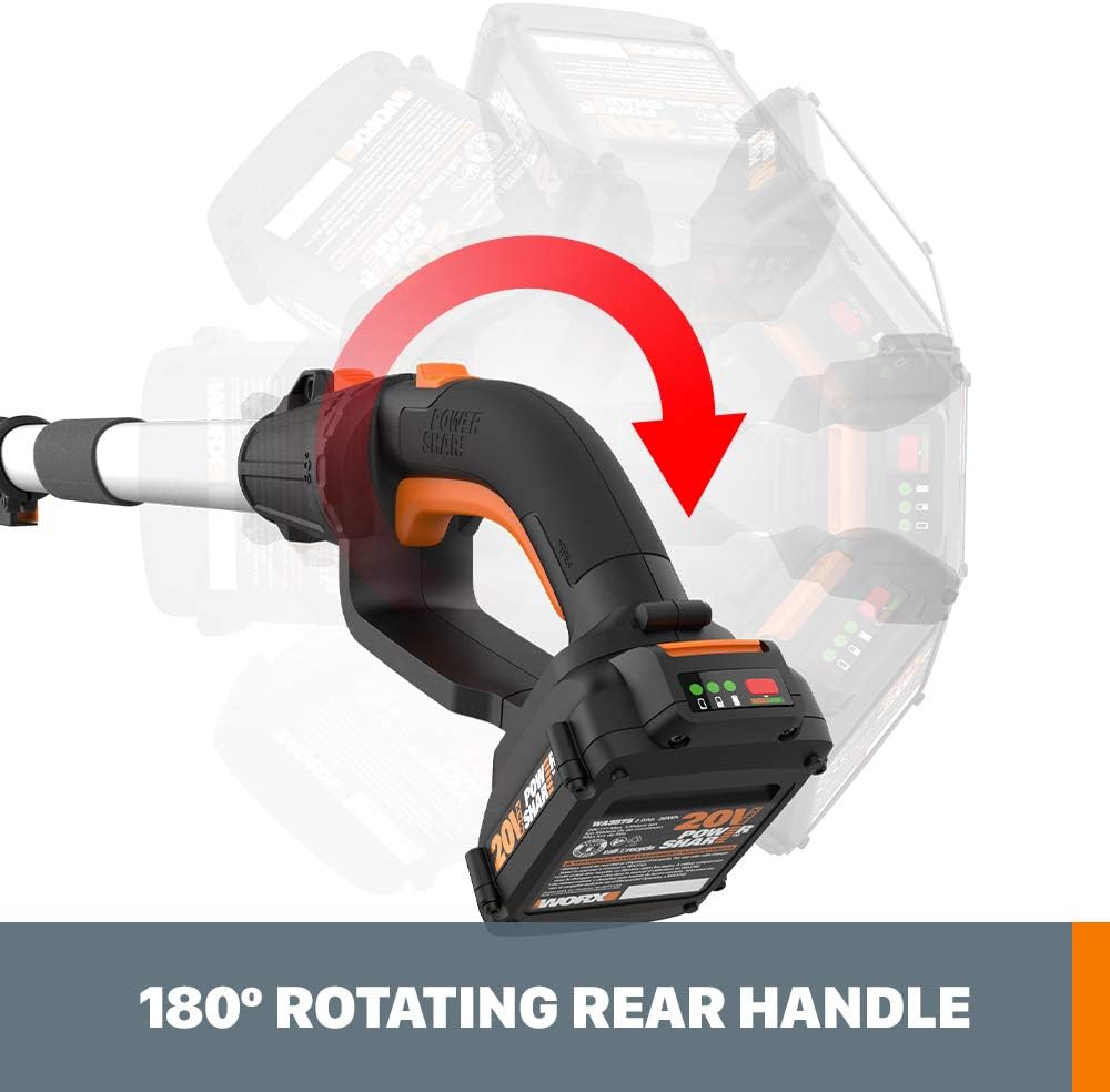 WORX WG252 20V 20" Cordless Hedge Trimmer, Reach Up to 12 Feet, Extended Pole – Battery & Charger Included WORX WG252 20V 20" Cordless Hedge Trimmer, Reach Up to 12 Feet, Extended Pole – Battery & Charger Included - Image 5