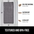 GORILLA GRIP Patented Bath Tub Shower Mat, 35x16 Washable Bathtub Floor Mats, Charcoal Opaque
