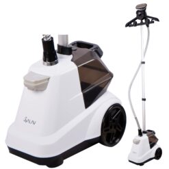 SALAV Heavy Duty Commercial Full-Size Garment Steamer with Foot Pedals and Extra Large 3L (101.5 oz) Water Tank, 1800 watts (White)