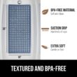 GORILLA GRIP Patented Bath Tub Shower Mat, 35x16 Washable Bathtub Floor Mats, Suction Cups and Drain Holes to Keep Tubs Clean, Navy
