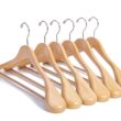 Nature Smile Luxury Natural Wooden Suit Hangers, Wood Coat Hangers, Jacket Outerwear Shirt Hangers - 6 Pack