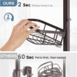 SEIRIONE Rustproof Shower Corner Caddy Organizer for Bathroom,Tension Pole with 4 Baskets,39.2 to 113 Inch Height, Bronze