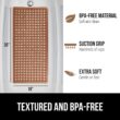 GORILLA GRIP Patented Bath Tub Shower Mat, 35x16 Washable Bathtub Floor Mats, Suction Cups and Drain Holes to Keep Tubs Clean, Brown