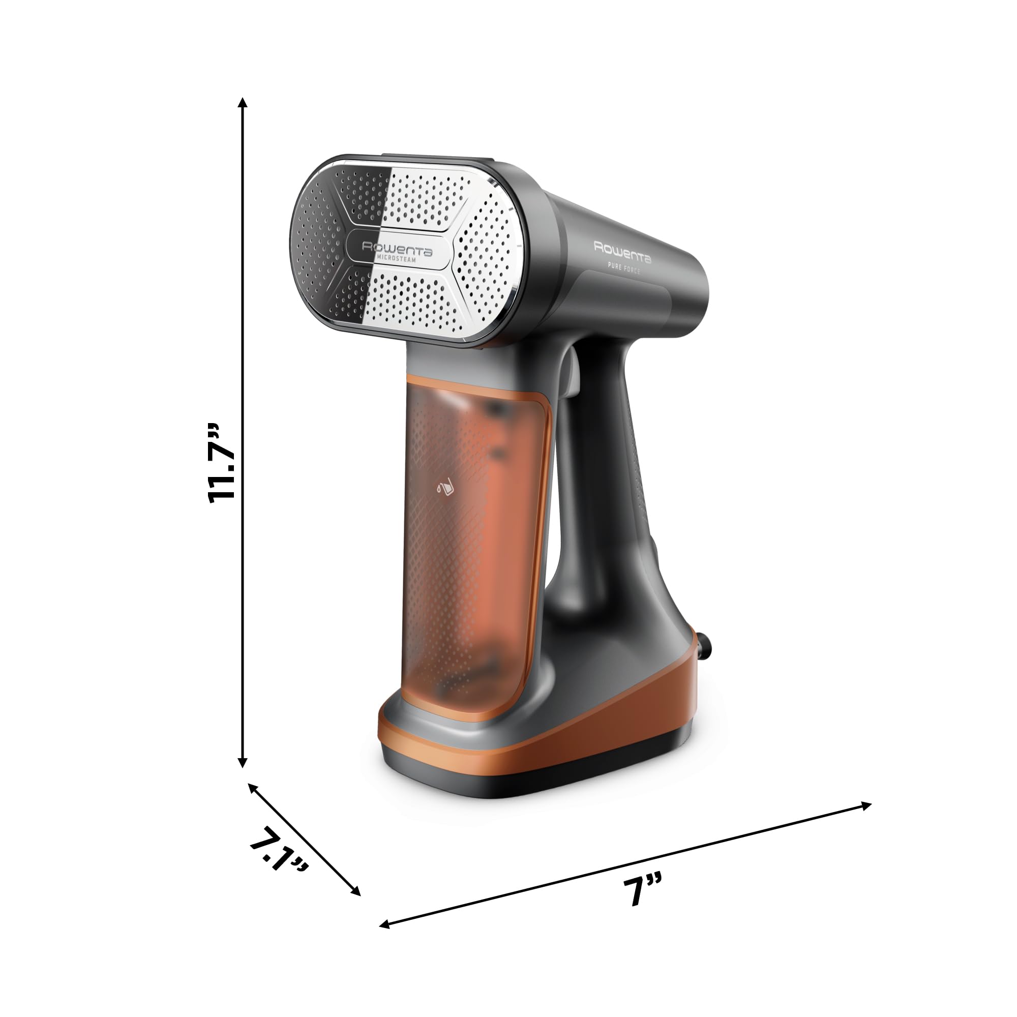 Rowenta Iron Steamer for Clothes, 3in1 Hand Held Steamers, Clothing Steamer, Ironing, 7.1 Oz Tank, 1875 Watts, Black & Copper Rowenta Iron Steamer for Clothes, 3in1 Hand Held Steamers, Clothing Steamer, Ironing, 7.1 Oz Tank, 1875 Watts, Black & Copper - Image 2