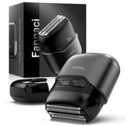Electric Foil Shaver for Men, Compact Waterproof Rechargeable Razor with 3 Floating Blades, IPX7 Wet/Dry Use
