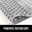 GORILLA GRIP Patented Bath Tub Shower Mat, 35x16 Washable Bathtub Floor Mats, Gray Opaque