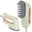 Timeangela Portable Travel Steamer Iron for Clothes, Professional Small Size Hand Held Traveling Fabric Steamers (Beige)