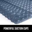 GORILLA GRIP Patented Bath Tub Shower Mat, 35x16 Washable Bathtub Floor Mats, Suction Cups and Drain Holes to Keep Tubs Clean, Navy