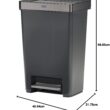 Rubbermaid Premier Series IV Step-On Trash Can for Home and Kitchen, 13 Gallon, Stainless Steel Lid Charcoal