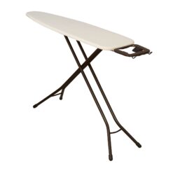Household Essentials Steel Top Long Ironing Board with Iron Rest, Natural Cover and Bronze Finish, 14" x 54" Iron Surface