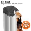 iTouchless 13 Gallon Dog Proof Trash Can with Odor Filter, Motion Sensor Stainless Steel Kitchen Trashcan Garbage Bin